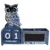 Day to Remember Pen Holder - Blue Owl - Click Image to Close