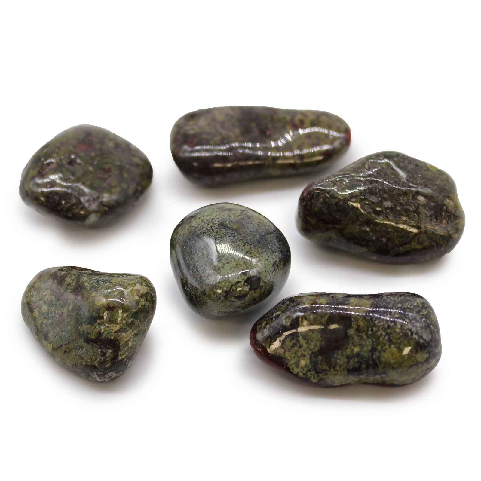 6 x Large African Tumble Stones - Dragon Stones