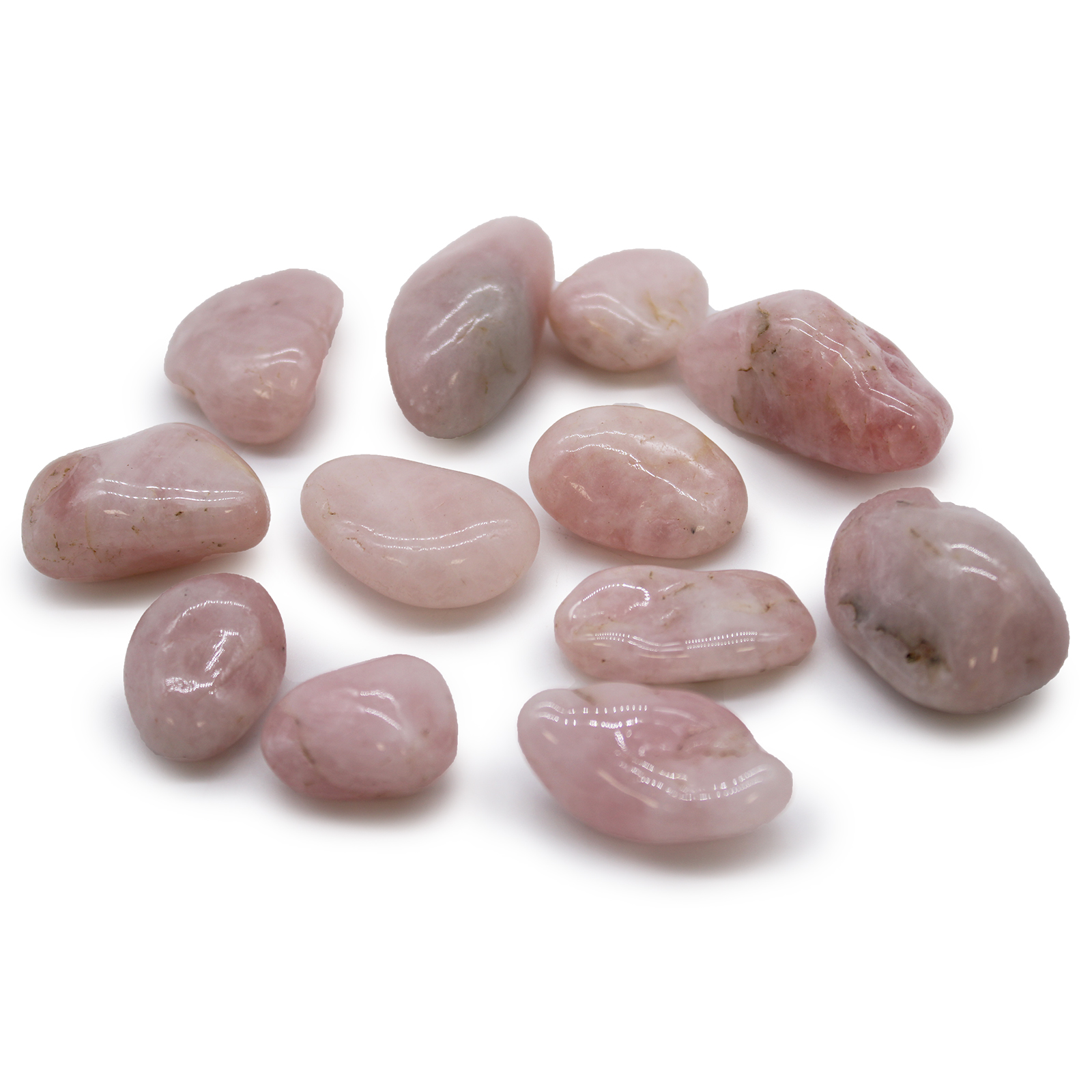 12 x Medium African Tumble Stones - Rose Quartz