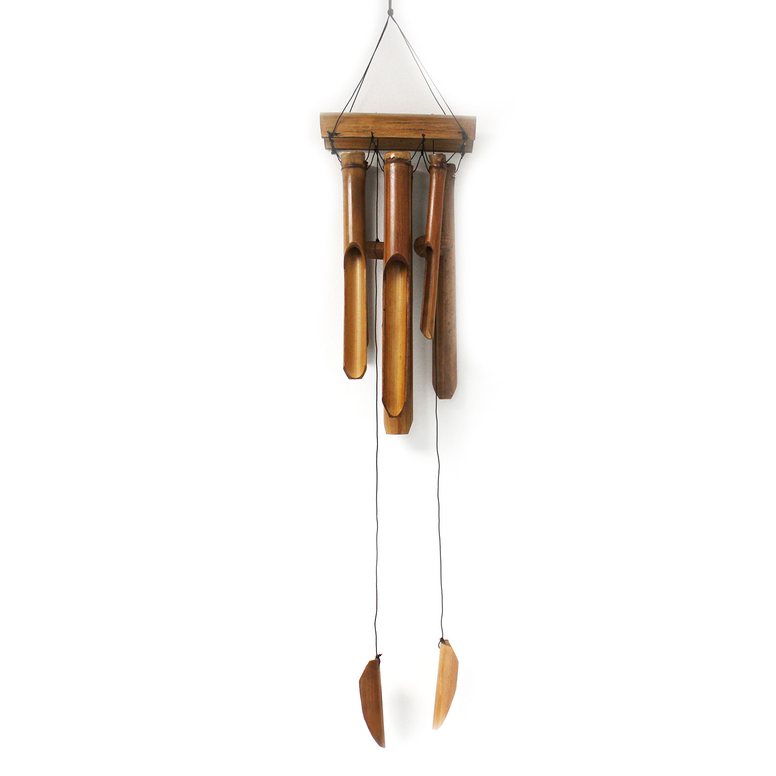 Bamboo Wind Chimes Natural Finish - 6 Tubes - Large