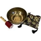 Special Singing Bowl Set - Brass Golden Buddha