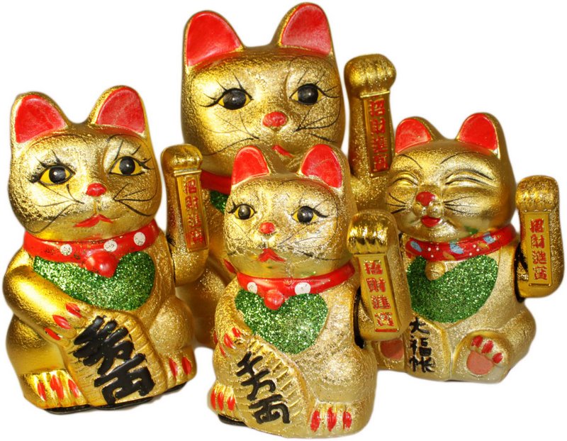 Chinese Lucky Waving Cats Original Hippy, for all things hippy