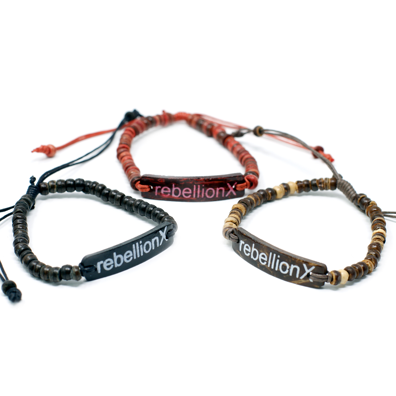 6 x Coco Slogan Bracelets - Rebellion X