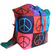 Cotton Patch Sling Bag - Peace