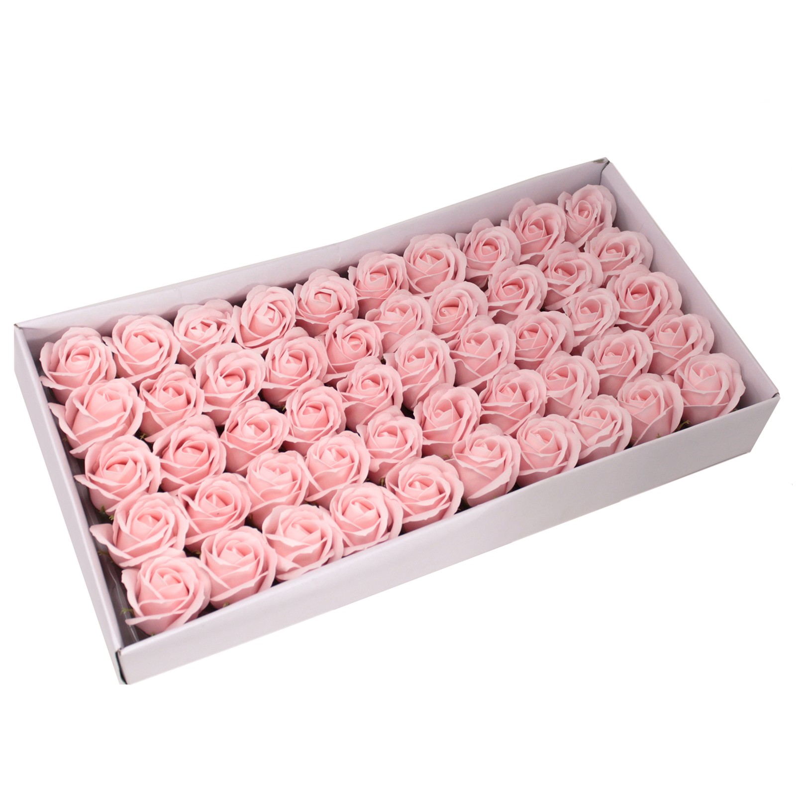 10 x Craft Soap Flowers - Med Rose - Pink