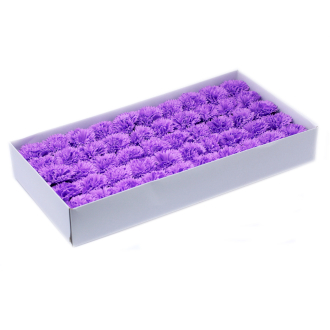 10 x Craft Soap Flowers - Carnations - Violet