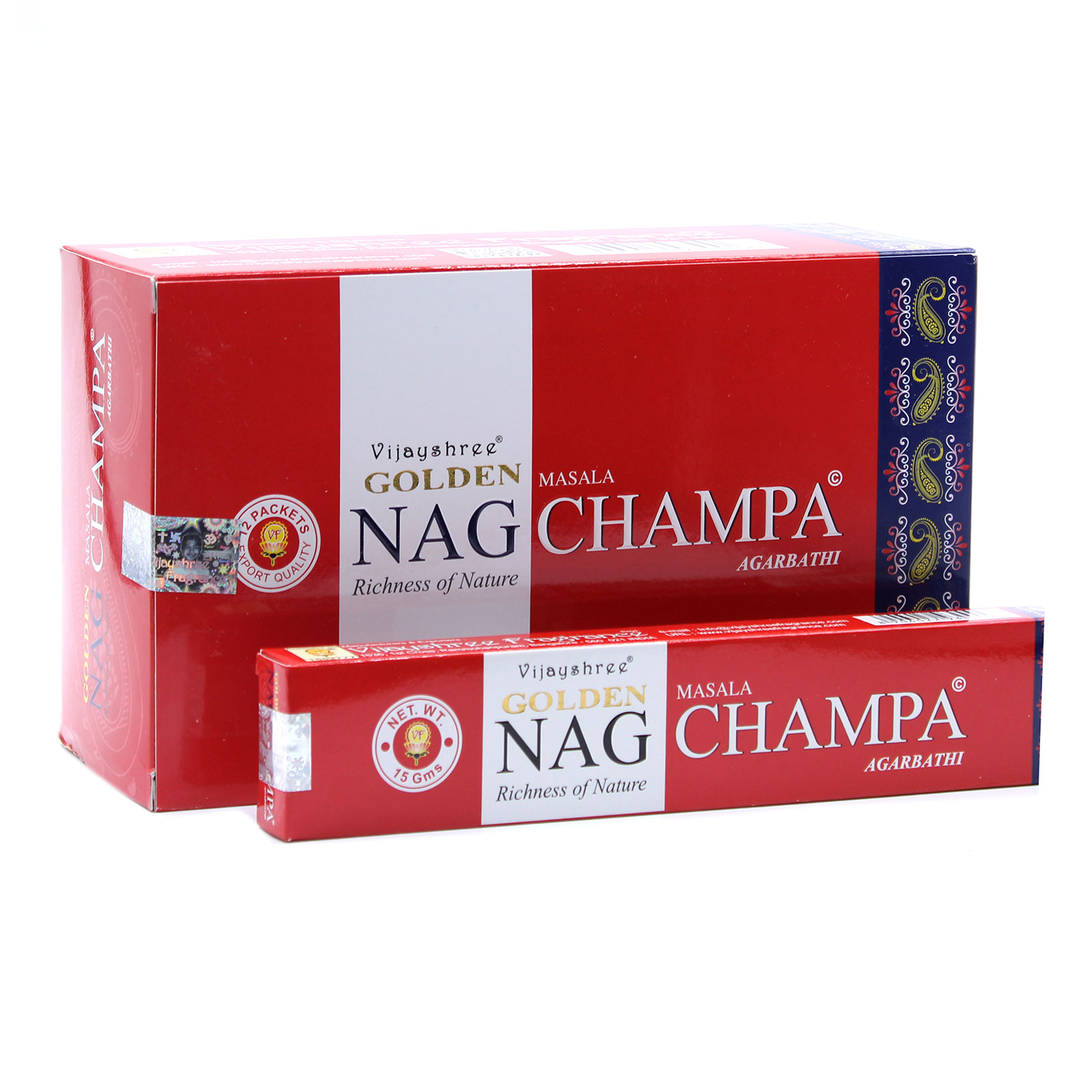 3 x Packs 15g Golden Nag - Champa Incense