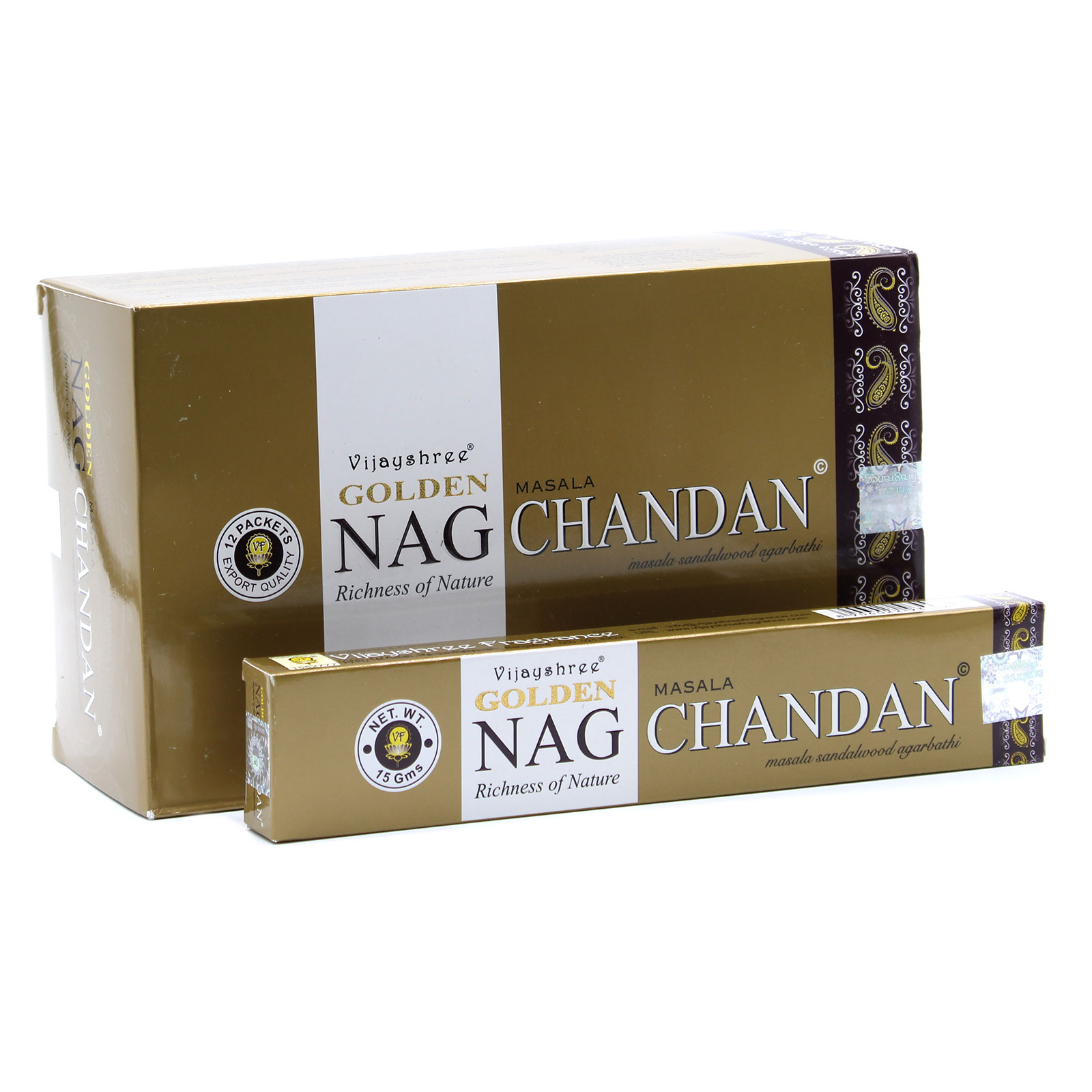 3 x Packs 15g Golden Nag - Chandan Incense
