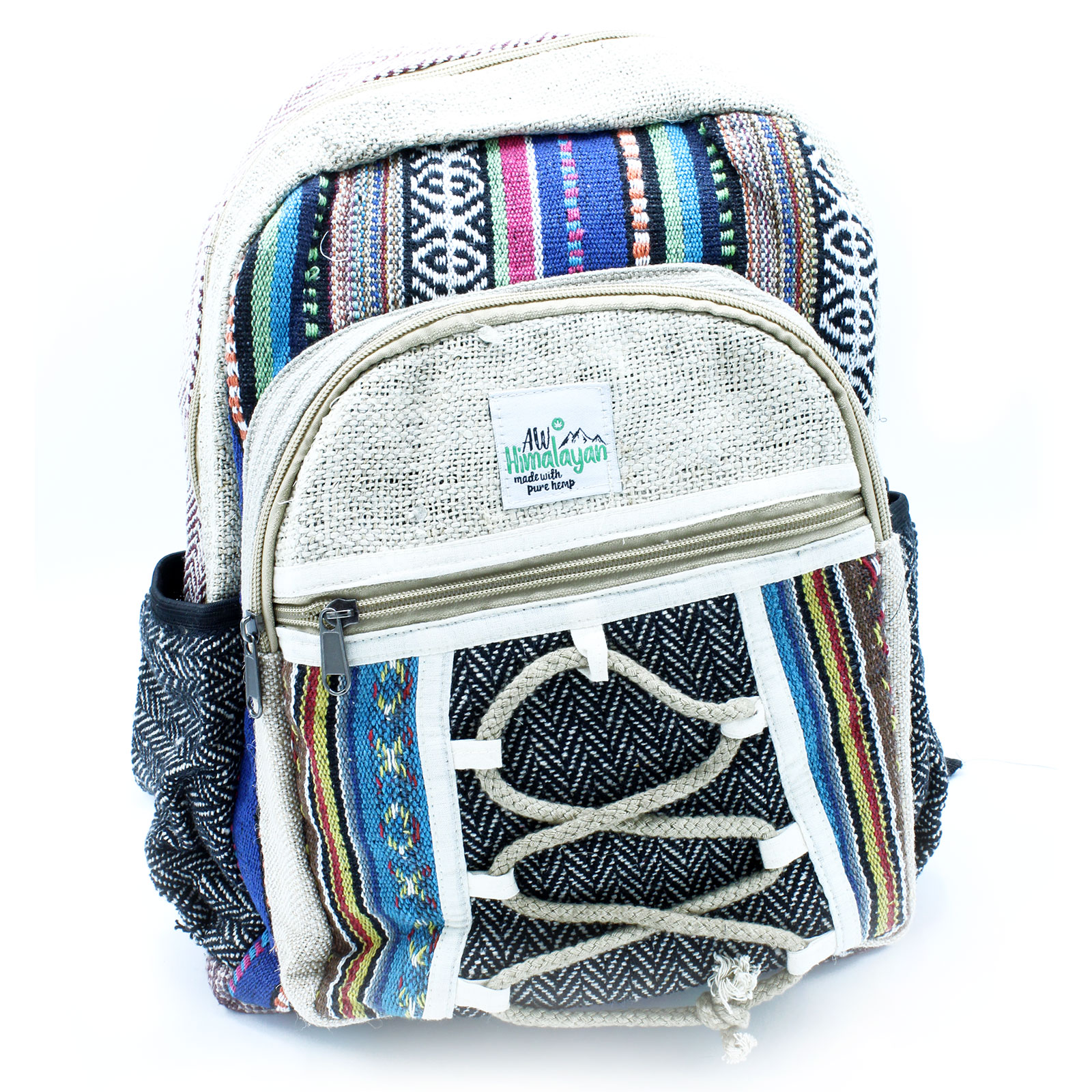Small Backpack - Rope & Pockets Style