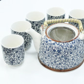 Herbal Tea Pot Set - Blue Pattern