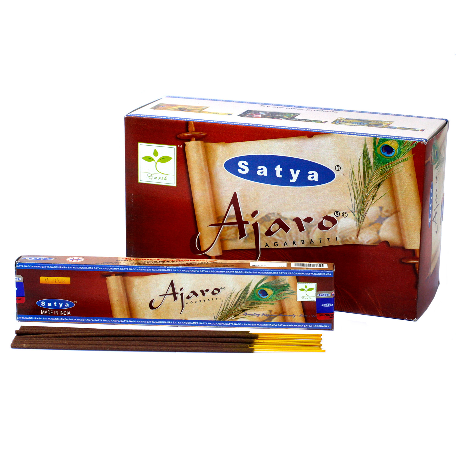 3 x 15g Packs Satya Incense Sticks - Ajaro