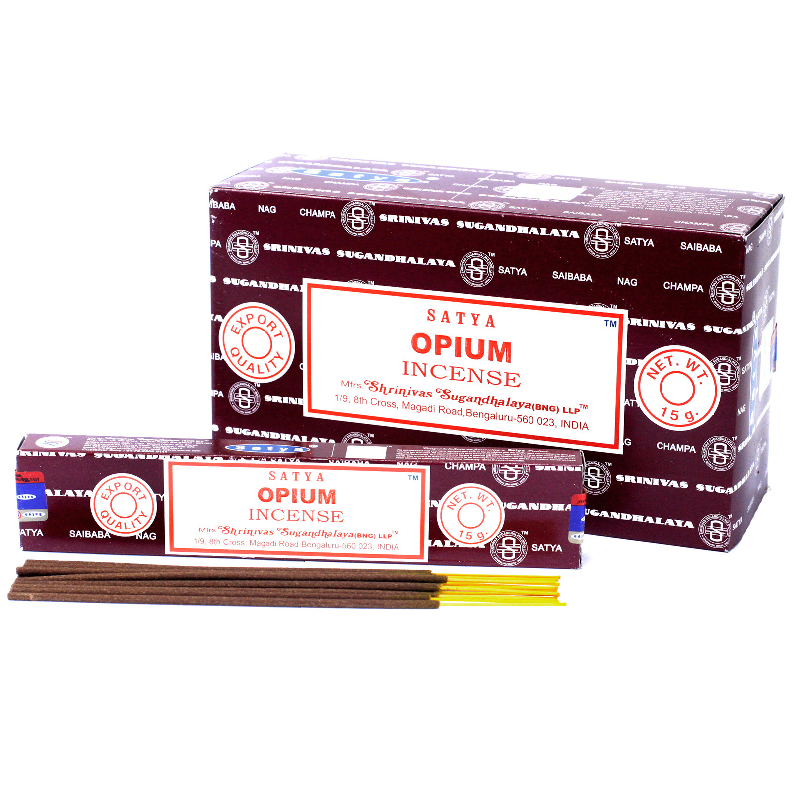 3 x 15g Packs Satya Incense Sticks - Opium