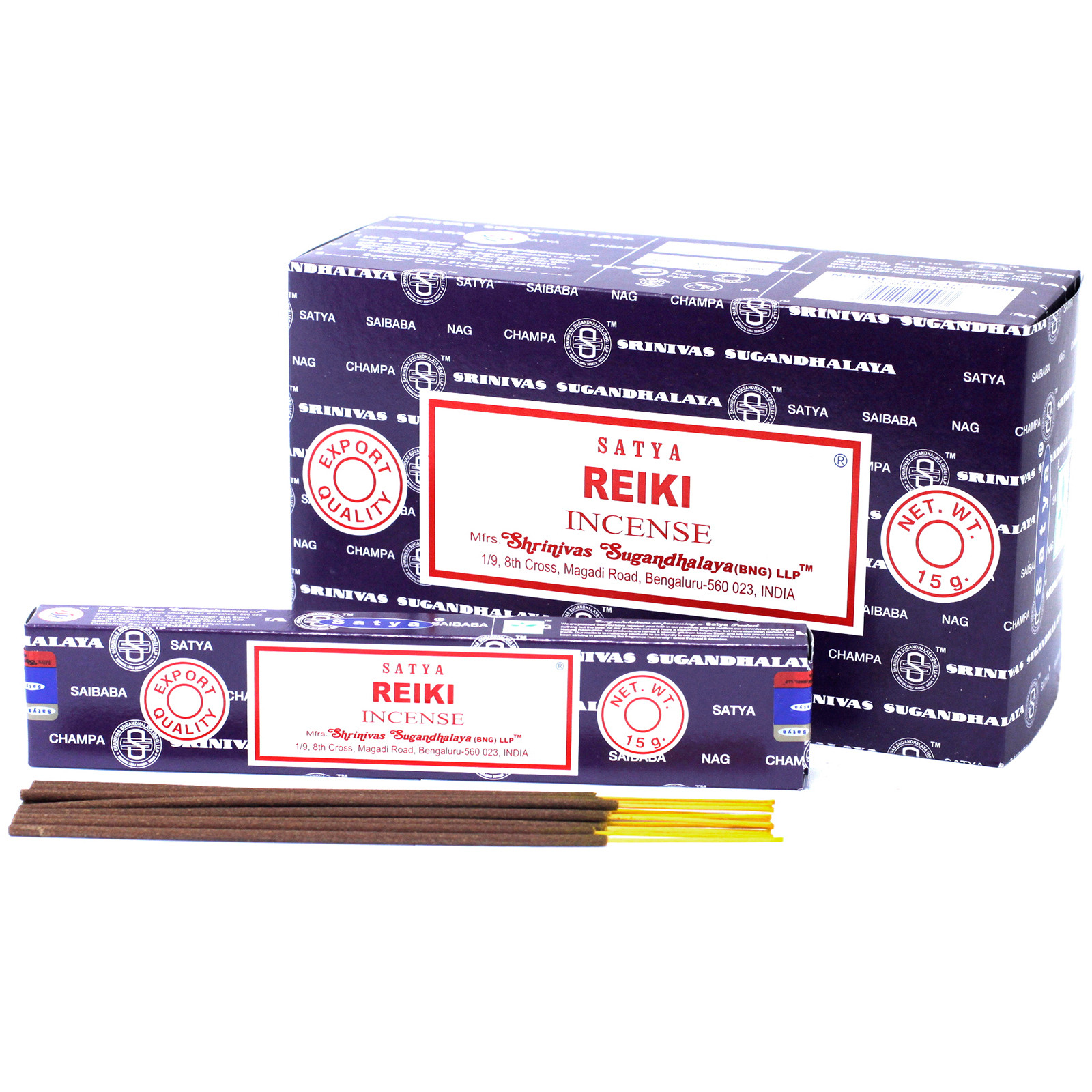3 x 15g Packs Satya Incense Sticks - Reiki