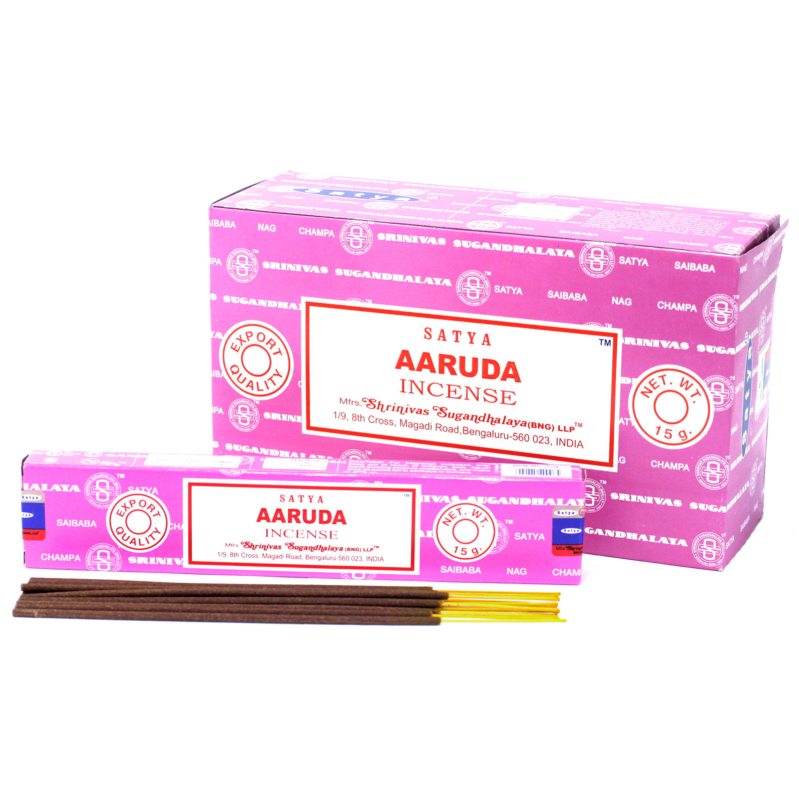 3 x 15g Packs Satya Incense Sticks - Aaruda