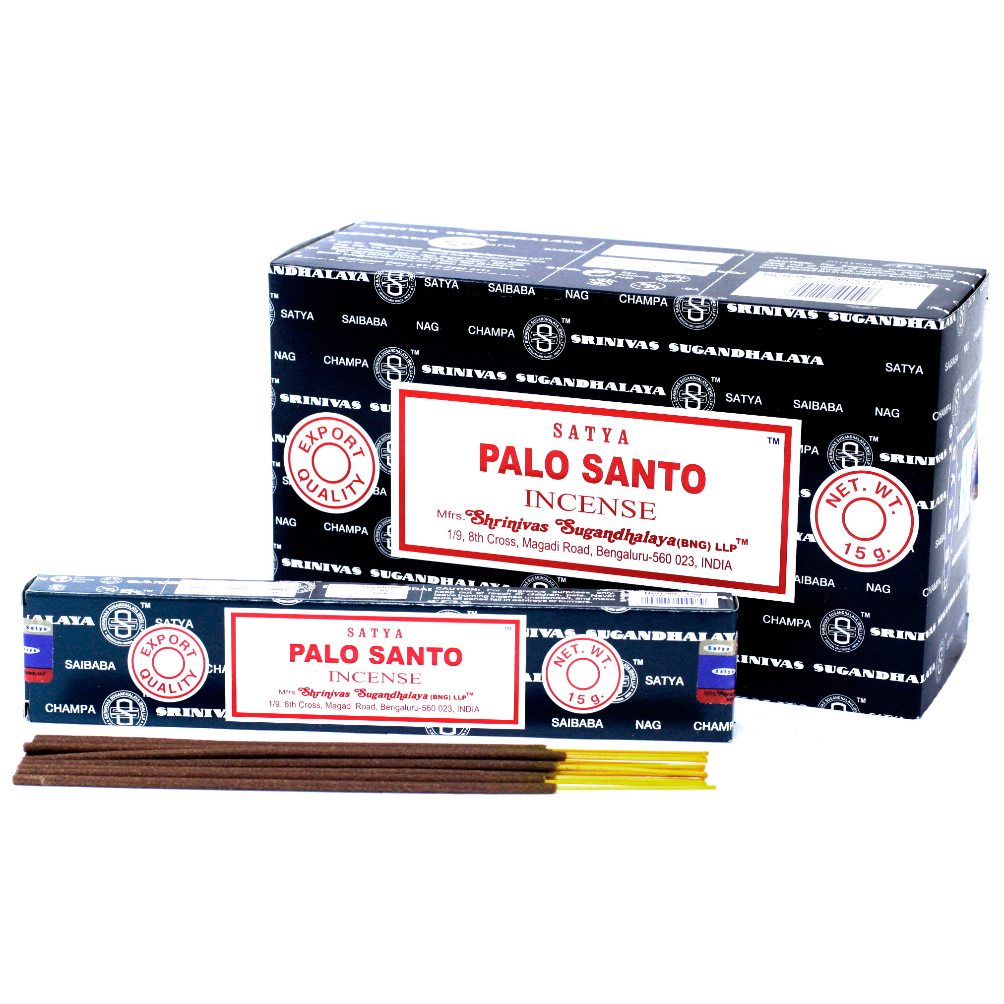 3 x 15g Packs Satya Incense Sticks - Palo Santo - Click Image to Close