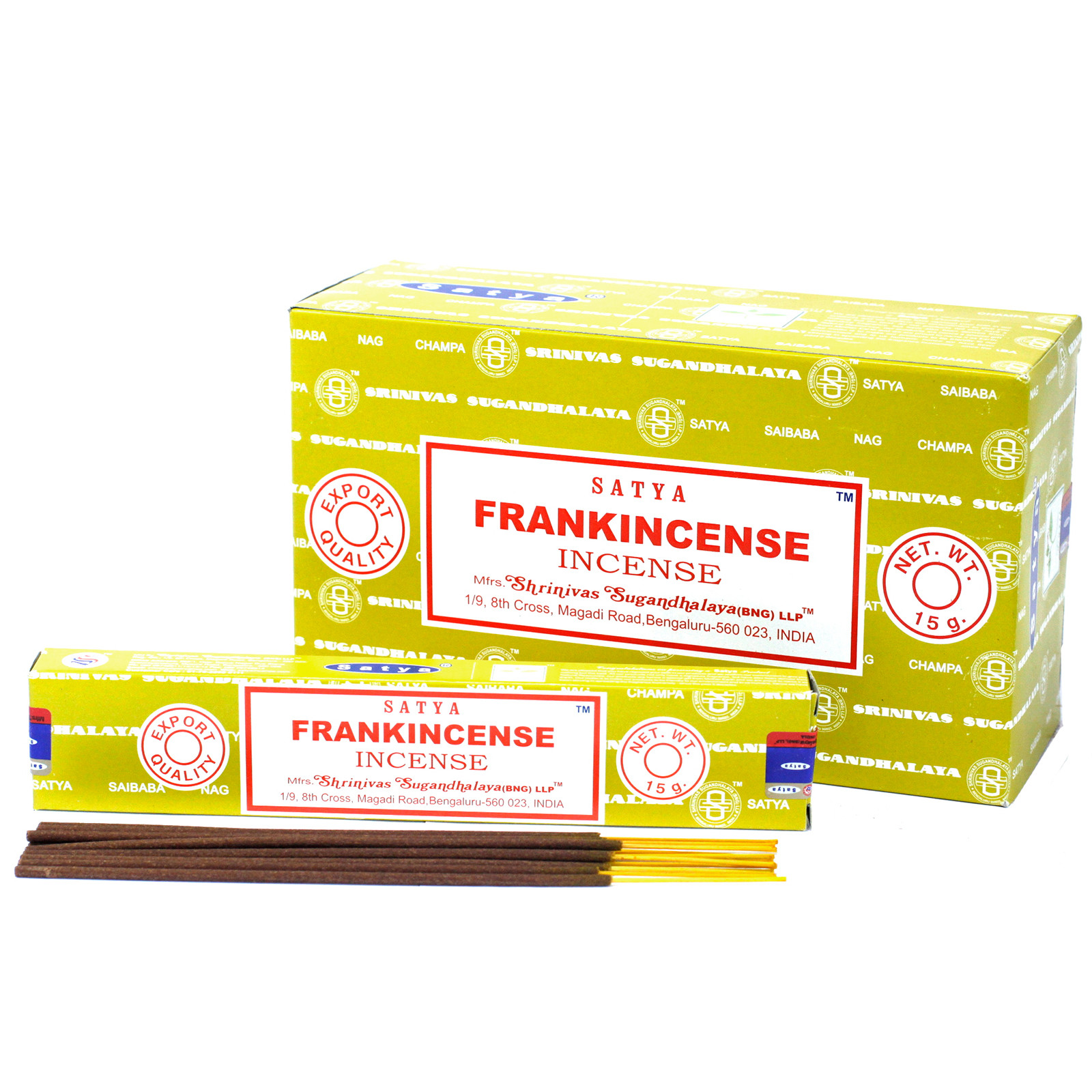 3 x 15g Packs Satya Incense Sticks - Frankincense