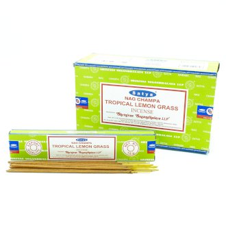 3 x 15g Packs Satya Incense Sticks - Tropical Lemongrass - Click Image to Close