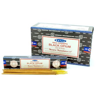 3 x 15g Packs Satya Incense Sticks - Black Opium