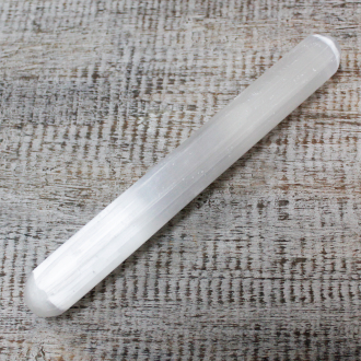Selenite Wand - 16cm - Round Both Ends