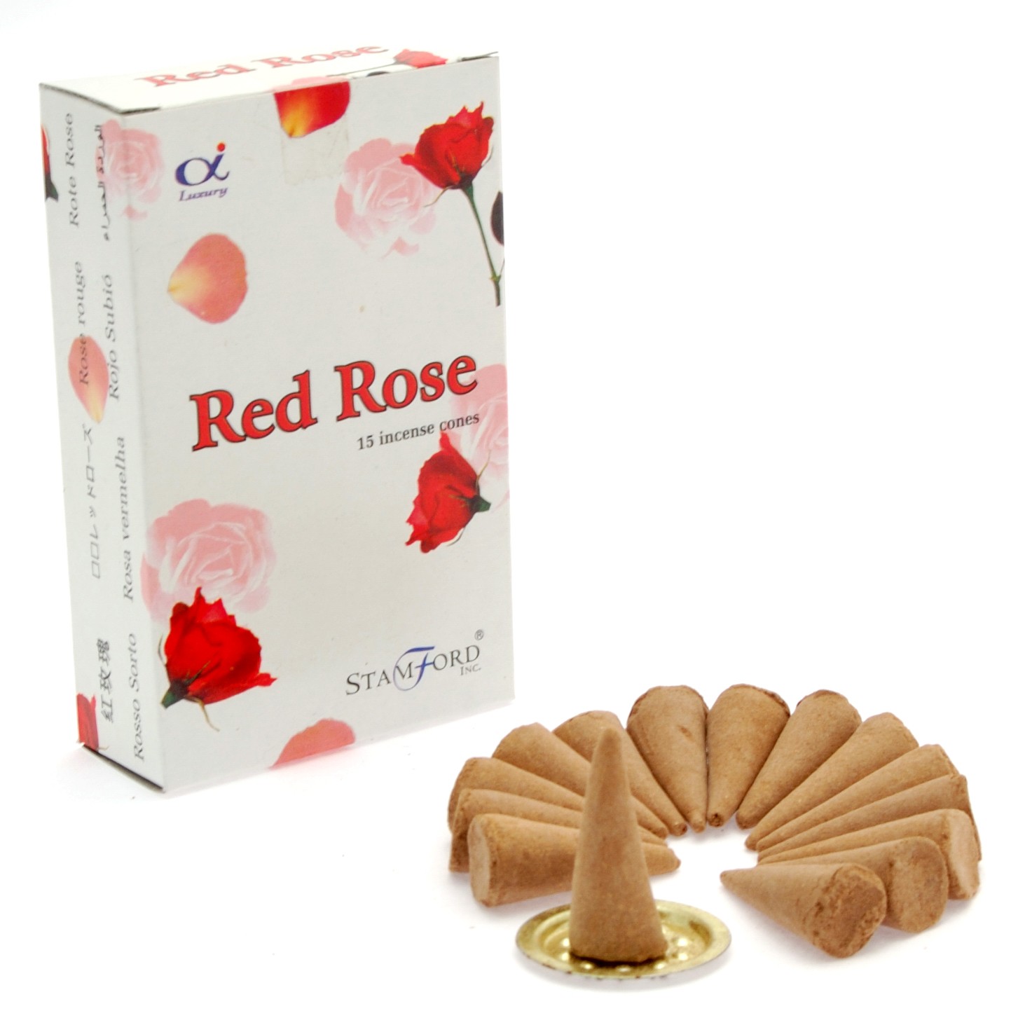5 x Packs Premium Incense Cones - Red Rose