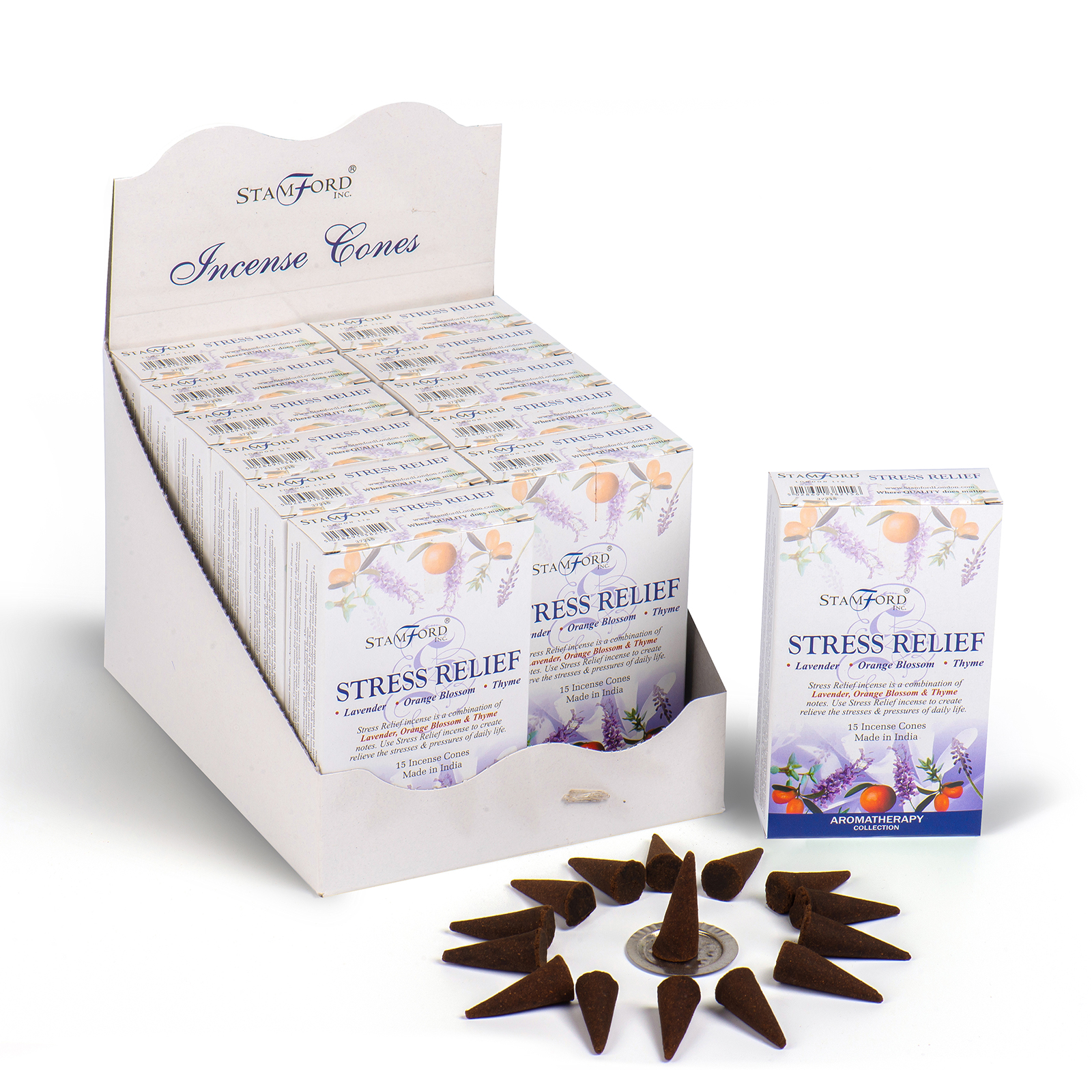 5 x Packs Premium Incense Cones - Stress Relief