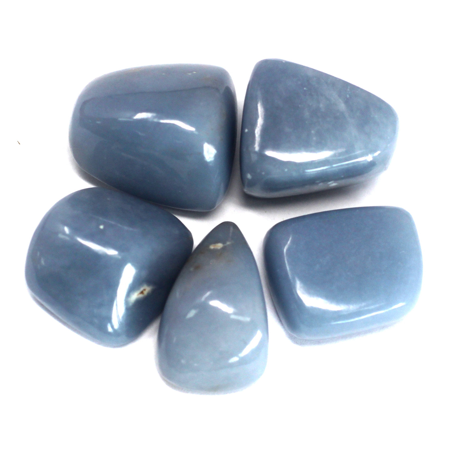 4 x Premium Tumble Stones - Angelite