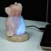 Quality USB Natural Salt Lamp Dog (Multi)