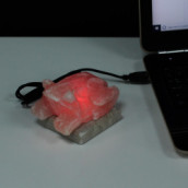 Quality USB Natural Salt Lamp Toad (Multi)