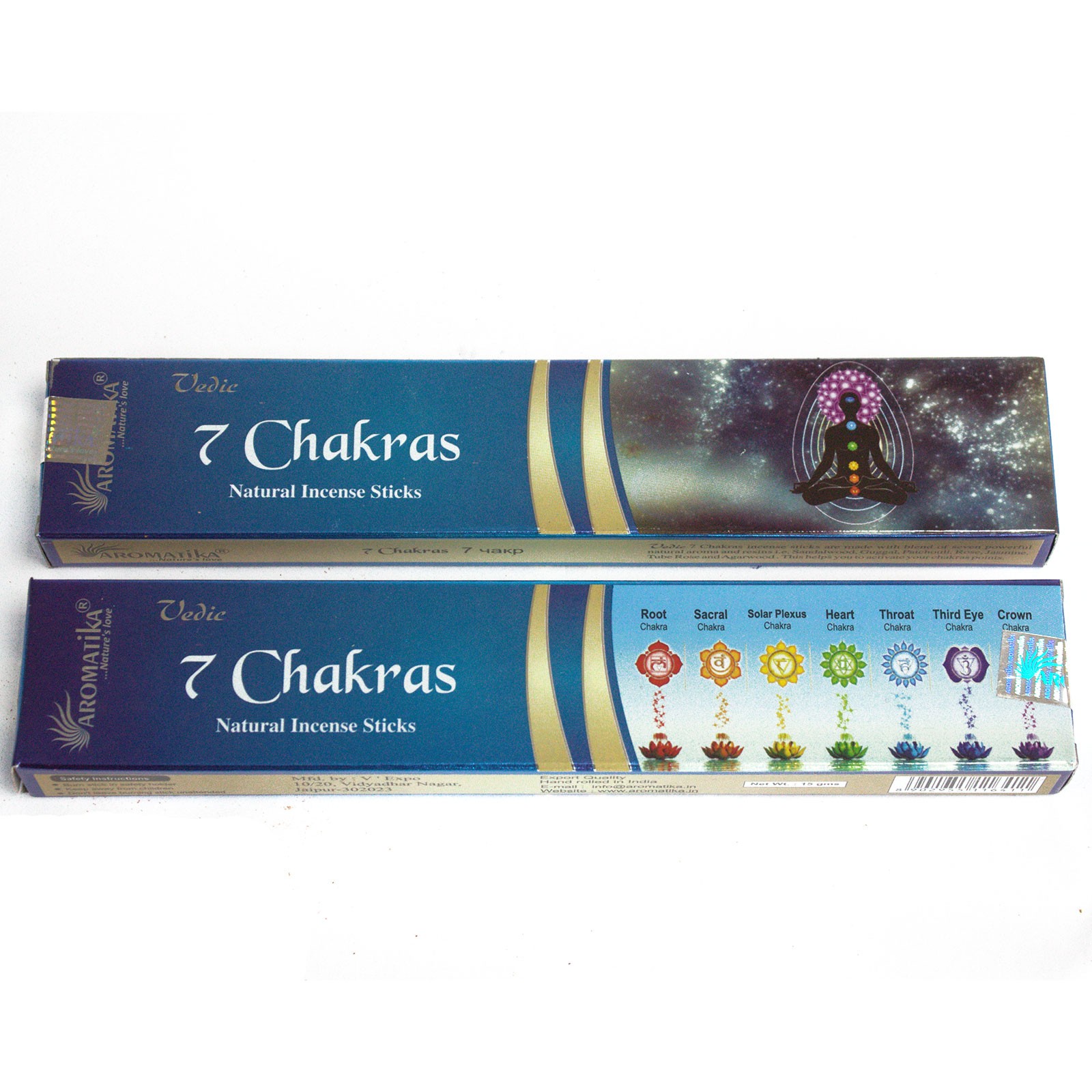 5 x Packs Vedic Incense Sticks - 7 Chakras