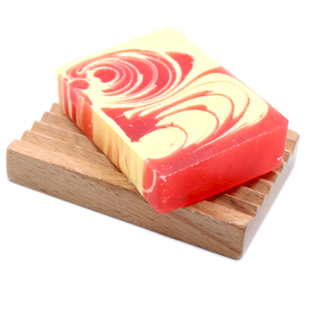 2 x Handcrafted Soap 100g Slice - Strawberry - Click Image to Close