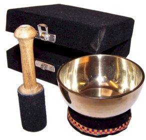 9cm Brass Singing Bowl Set - Click Image to Close