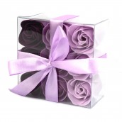 9 Flower Soaps - Lavender Roses - Click Image to Close