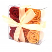9 Flower Soaps - Peach Roses - Click Image to Close