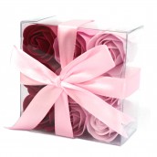 9 Flower Soaps - Pink Roses - Click Image to Close