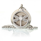 Aromatherapy Diffuser Necklace - Dragonfly 25mm - Click Image to Close