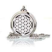 Aromatherapy Diffuser Necklace - Flower of Life 30mm - Click Image to Close