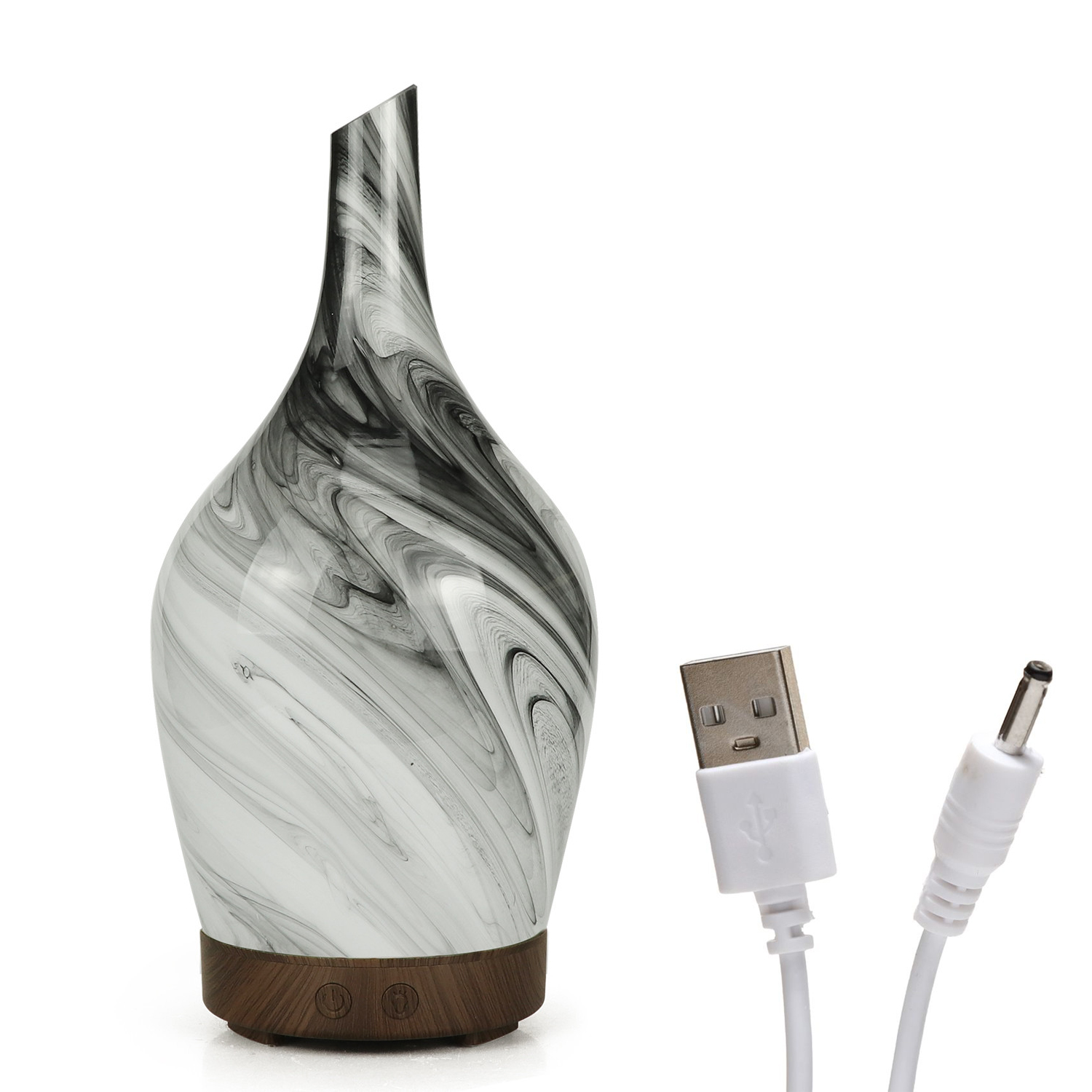 Aroma Atomiser - Glass Abstract Grey USB - Click Image to Close