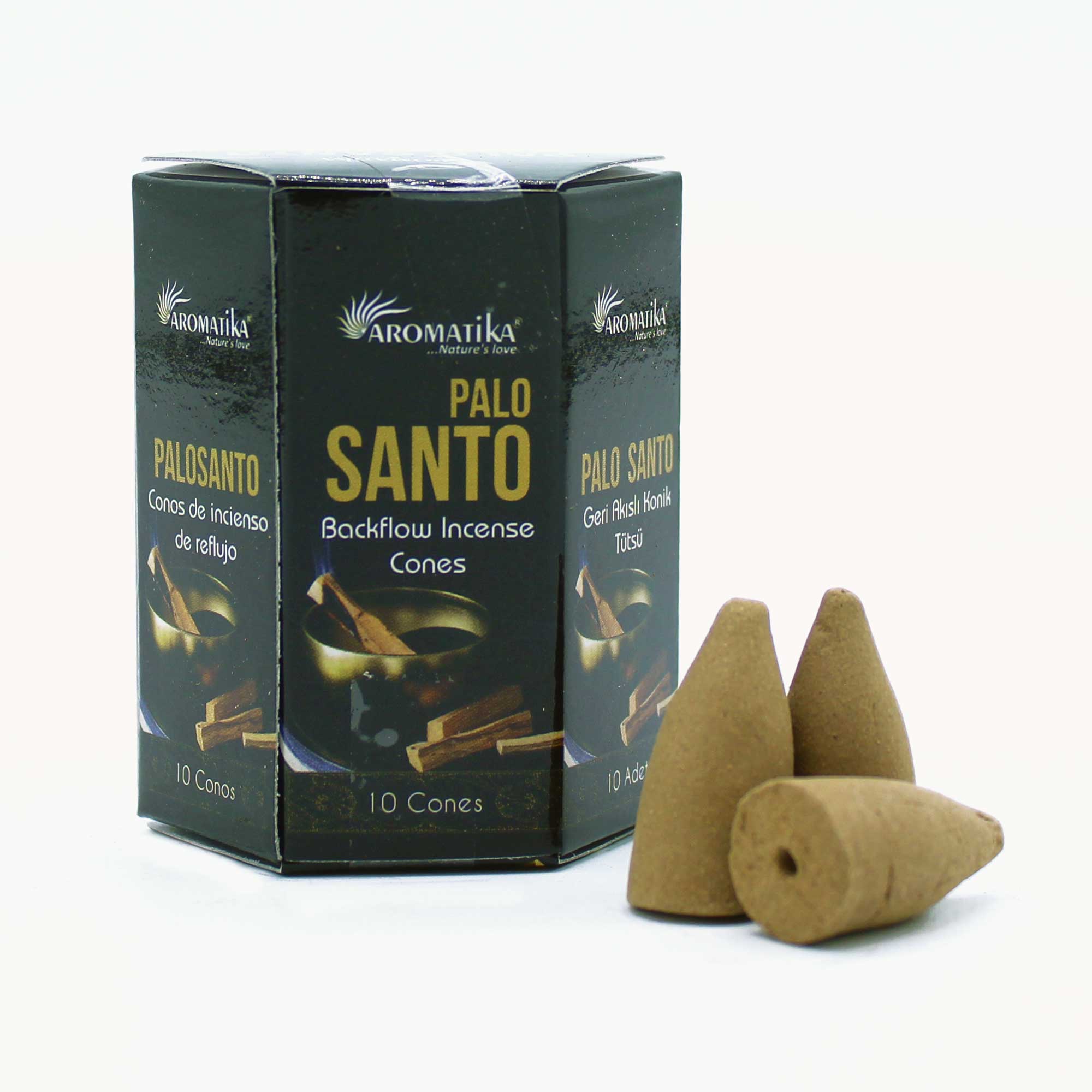 3 x Packs of 10 Masala Backflow Incense Cones - Palo Santo
