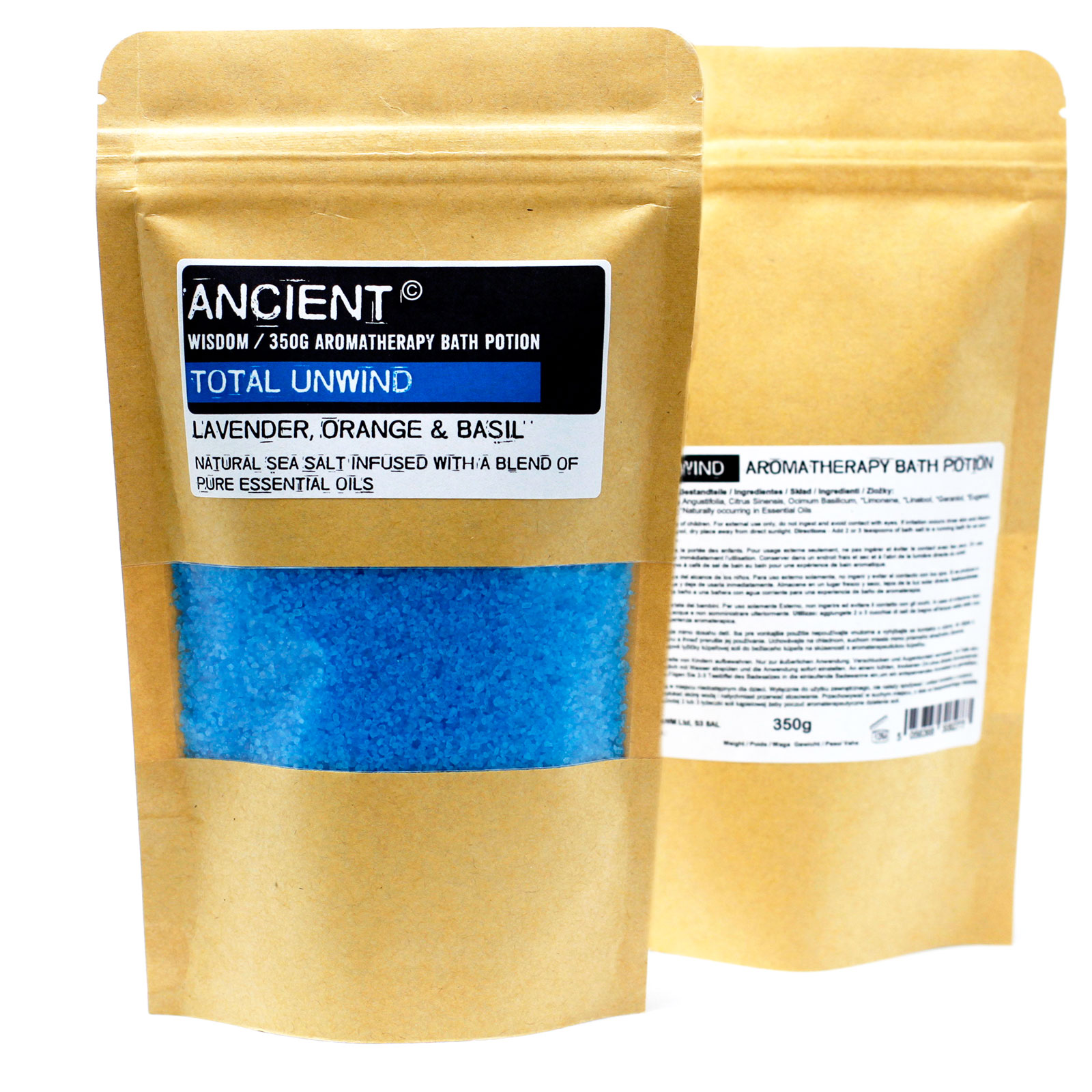 Aromatherapy Bath Potion in Kraft Bag 350g - Total Unwind - Click Image to Close