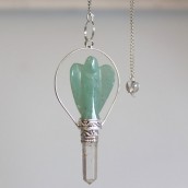 Angel Pendulum with Ring - Green Aventurine - Click Image to Close