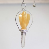 Angel Pendulum with Ring - Yellow Quartz - Click Image to Close
