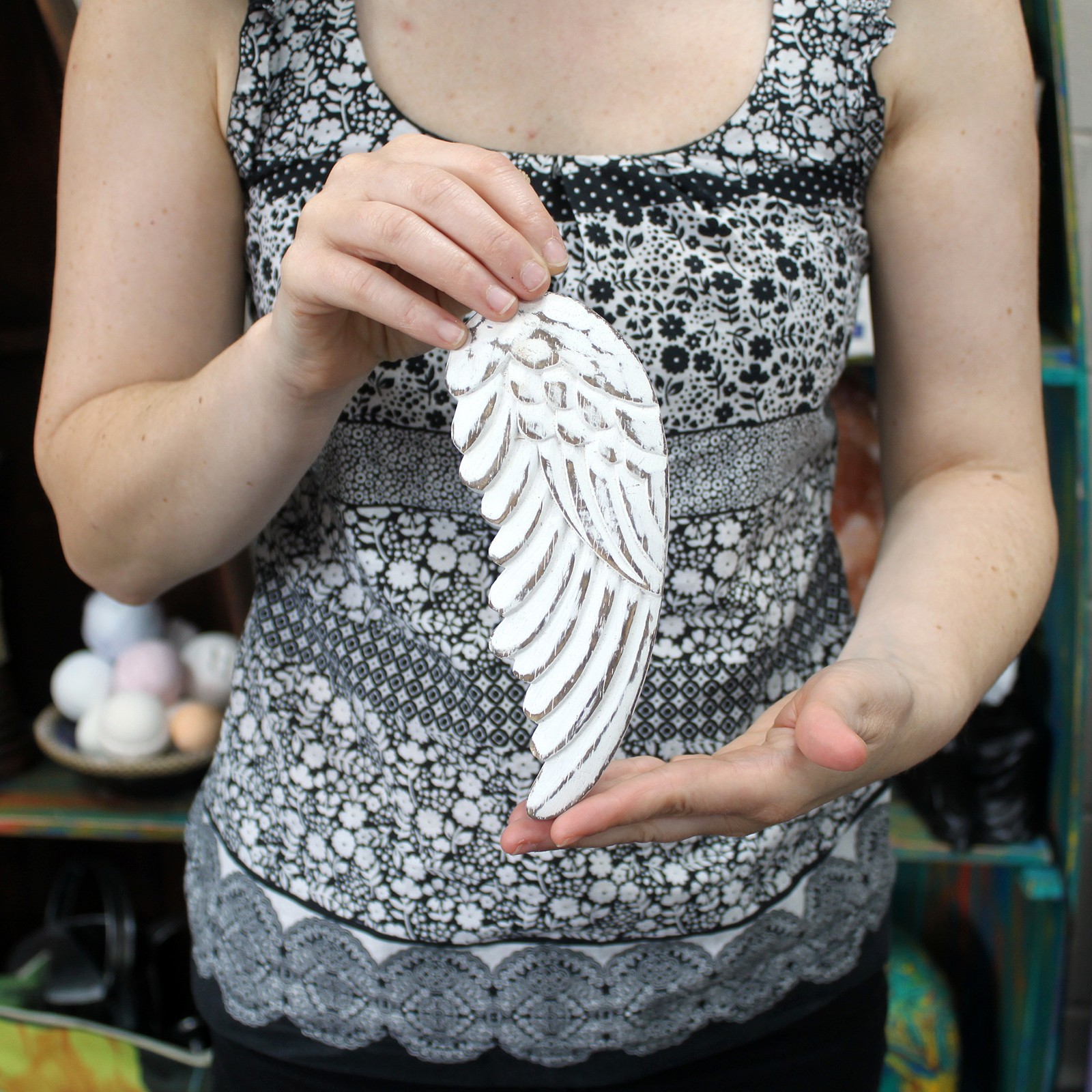 Hand Crafted Angel Wing - 18cm - Click Image to Close