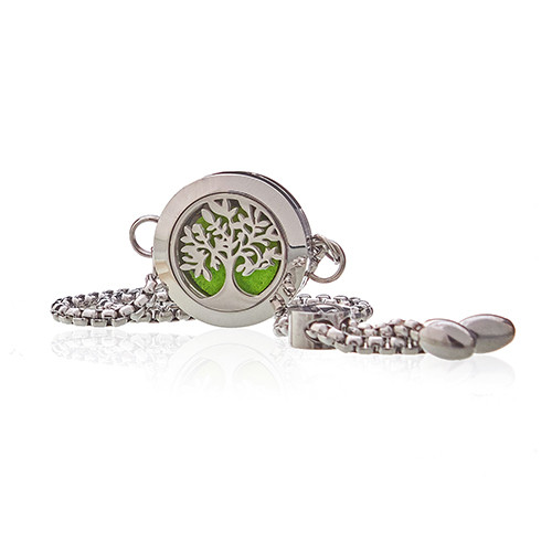 Aromatherapy Jewellery Chain Bracelet - Tree of Life 20mm - Click Image to Close