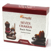 30 Aromatika Backflow Incense Cones - 7 Chakras - Click Image to Close