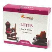 30 Aromatika Backflow Incense Cones - Lotus - Click Image to Close