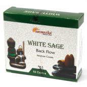 30 Aromatika Backflow Incense Cones - White Sage - Click Image to Close