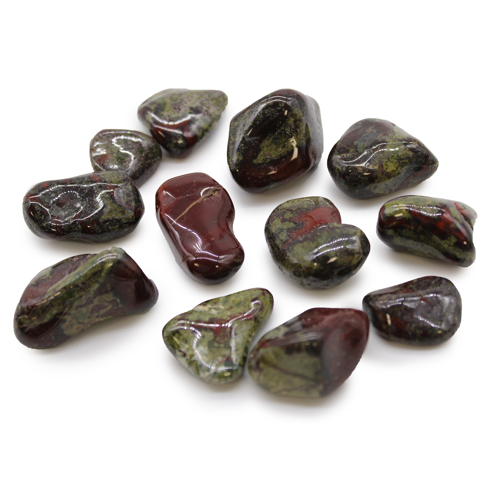 12 x Medium African Tumble Stones - Dragon Stones