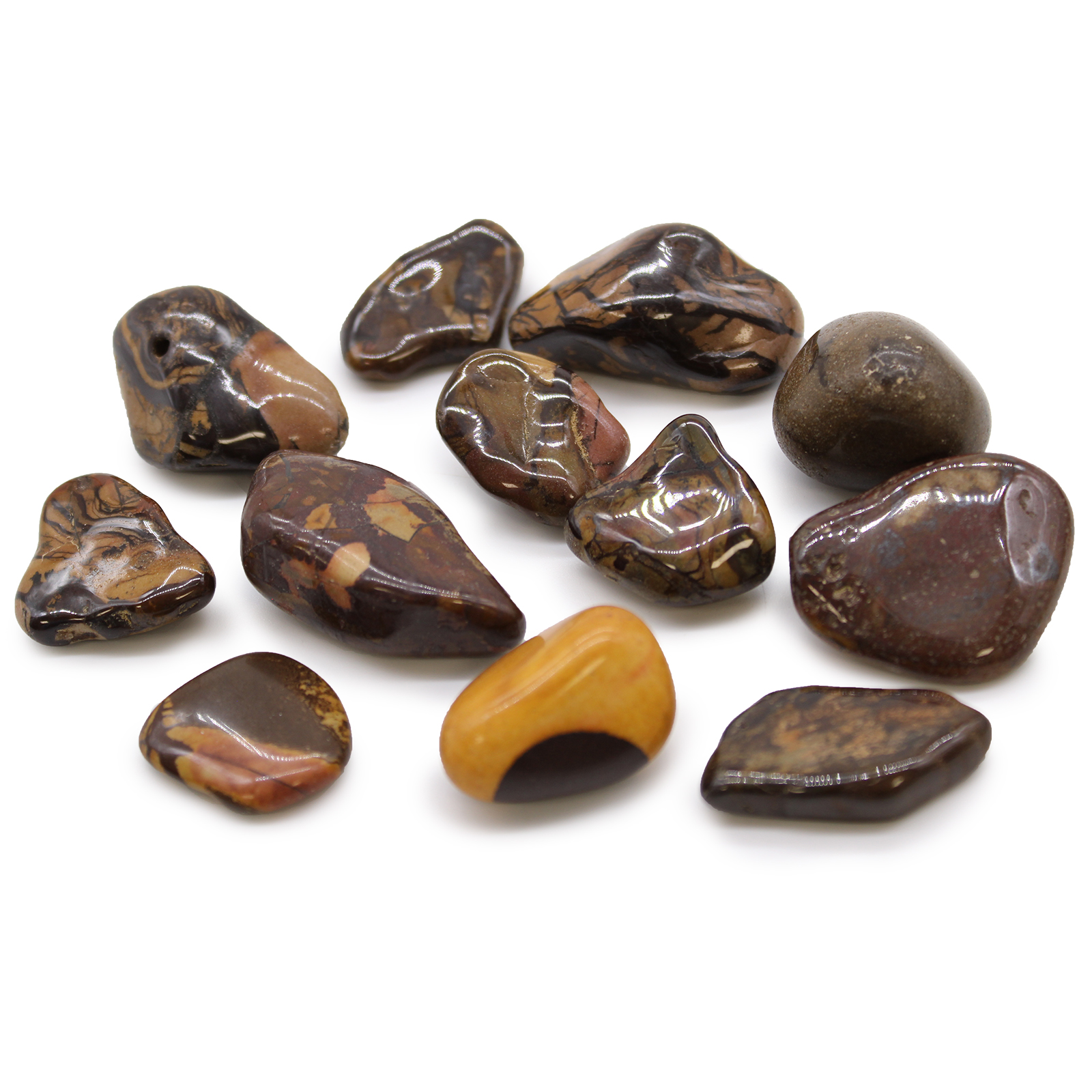 12 x Medium African Tumble Stones - Picture Nguni