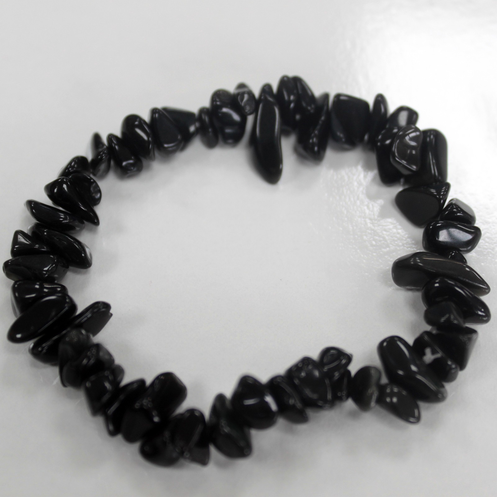3 x Chipstone Bracelets - Black Agate - Click Image to Close