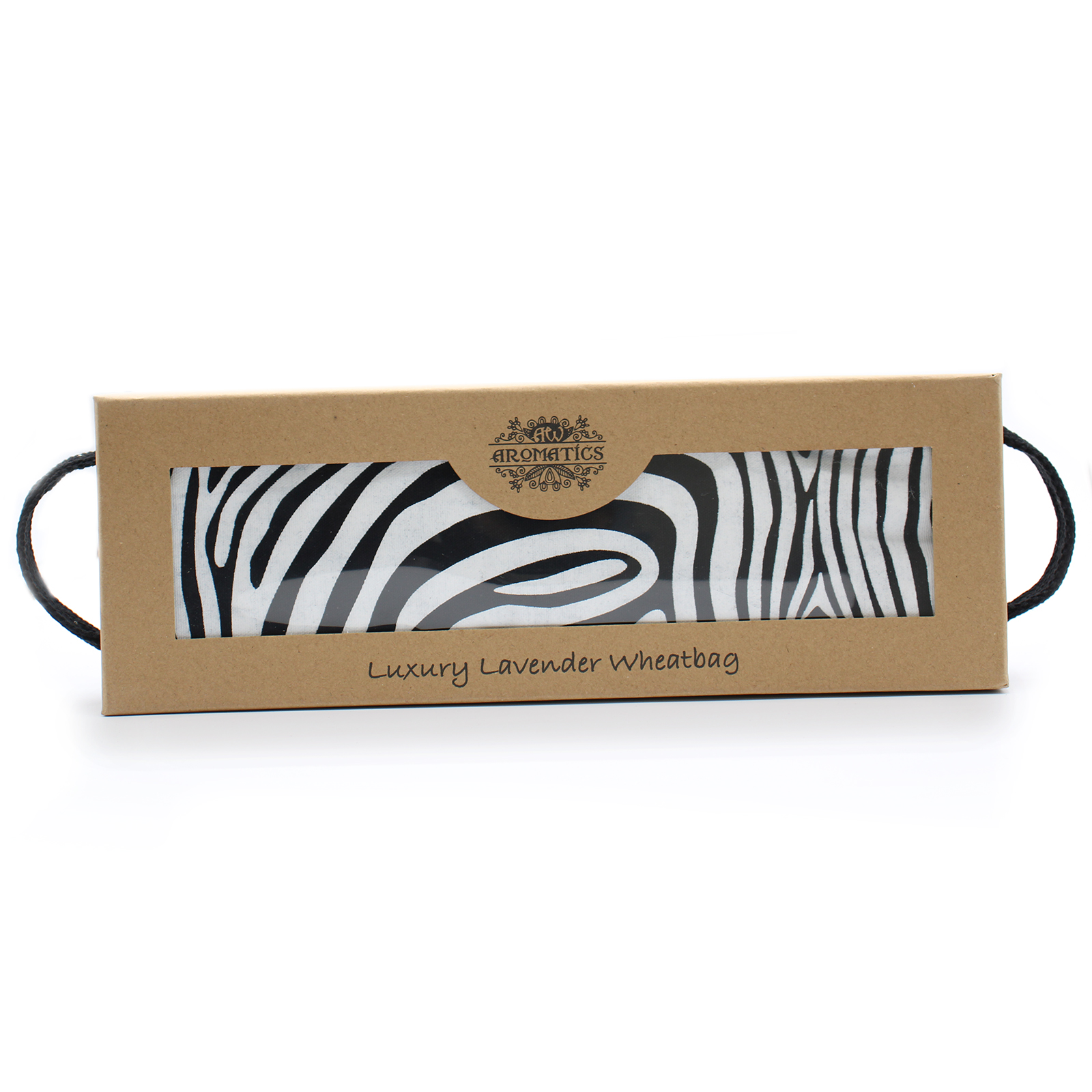 Luxury Lavender Wheat Bag in Gift Box - Zebra - Click Image to Close